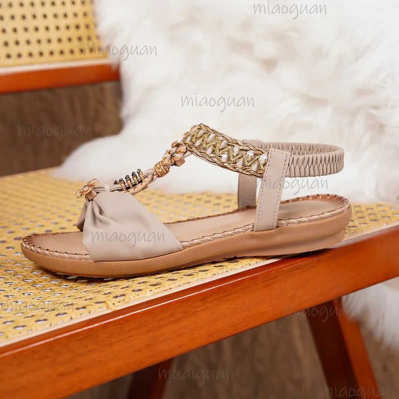 Plus Size Bohemian Women's Flat Sandals – Beach & Casual Women's Flat Sandals Axl