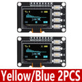 0.96" OLED Display Module 128x64 I2C SSD1315 for Arduino OLED Display Module Axl 2PCS Yellow-Blue