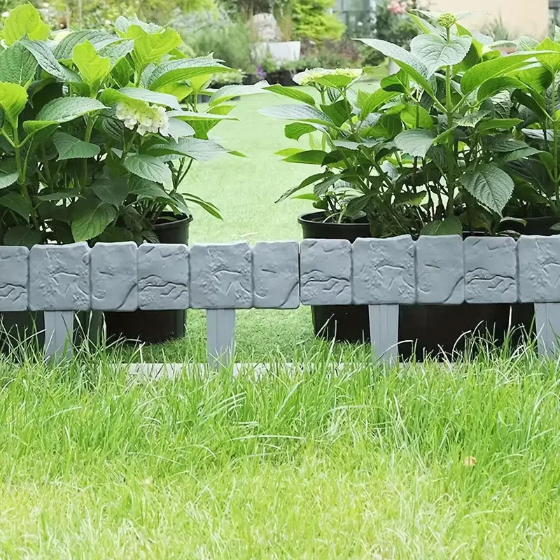 5-Pack Foldable Plastic Garden Fence – Lawn & Landscape Border Garden Border Fence Axl