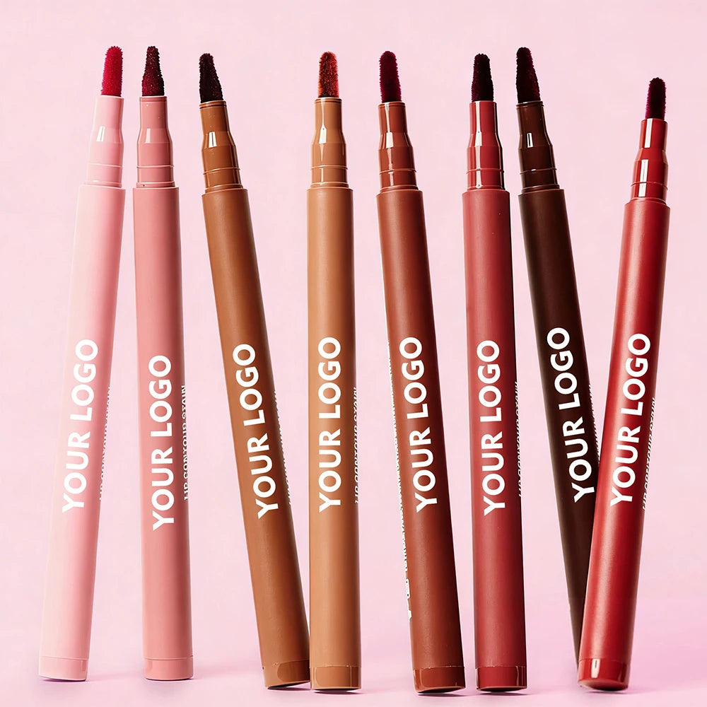8-Color Frosted Velvet Lip Liner – Waterproof Vegan Private Label Lip Liner Axl
