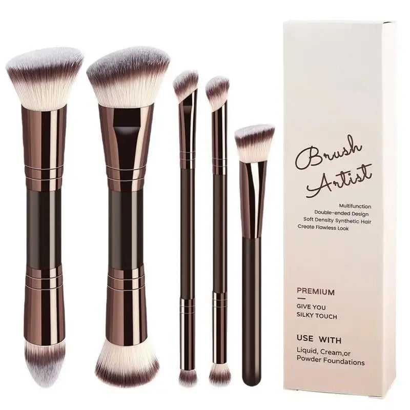 Professional Dual-Ended Makeup Brush Set – 4/5/6 Pcs Travel Makeup Brush Set Axl A4