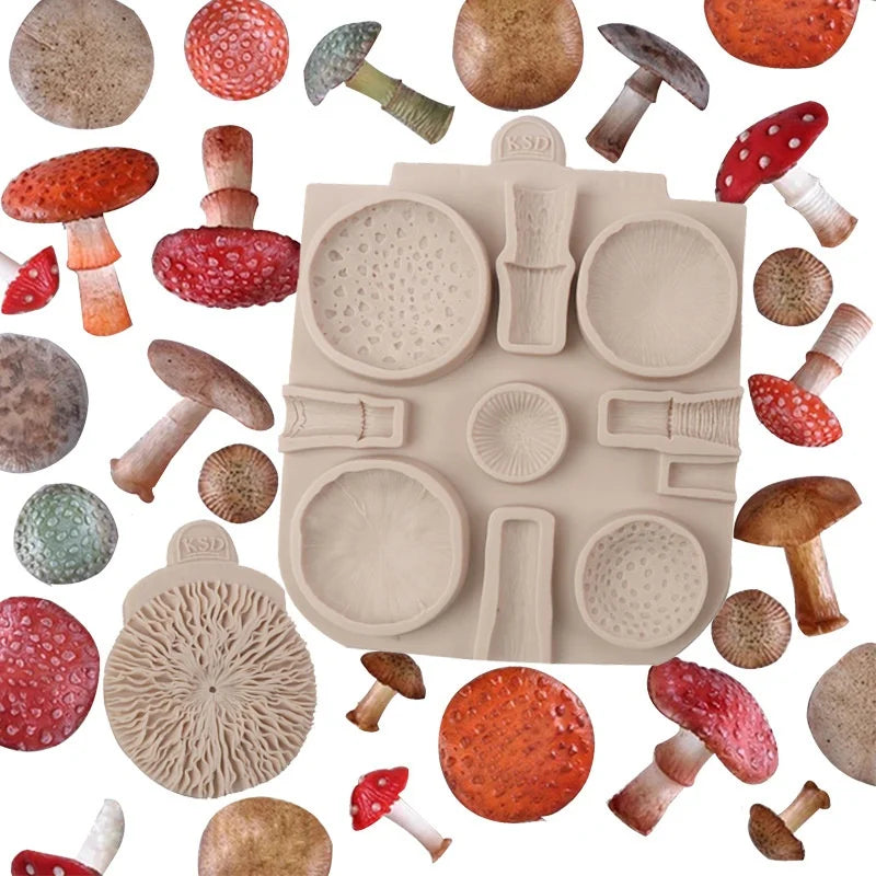 Mushroom Silicone Fondant Mold – Cake, Chocolate & Resin Silicone Baking Mold Axl