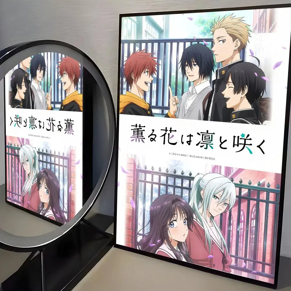 Kaoruko Waguri Anime Self-Adhesive Poster Sticker | Wall Art Anime Wall Sticker Axl Black13 15X20cmNoframe