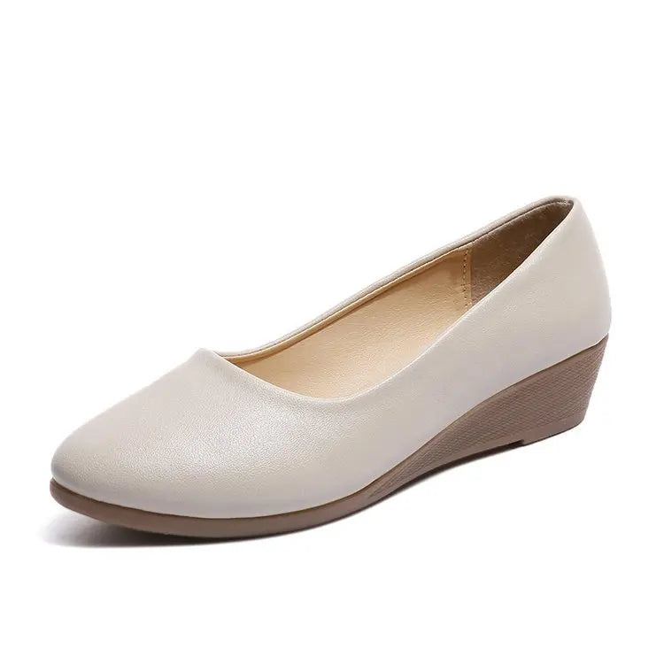 YBQJOO Women's Ballet Flats – Round Toe Slip-On Shoes Plus Size Women's Ballet Flats Axl Beige 40