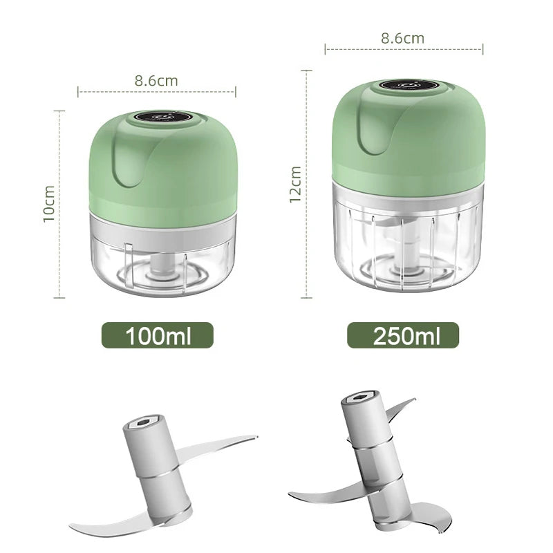 BALASHOV Mini Electric Garlic Chopper – USB Food Chopper 250ml Electric Food Chopper Axl