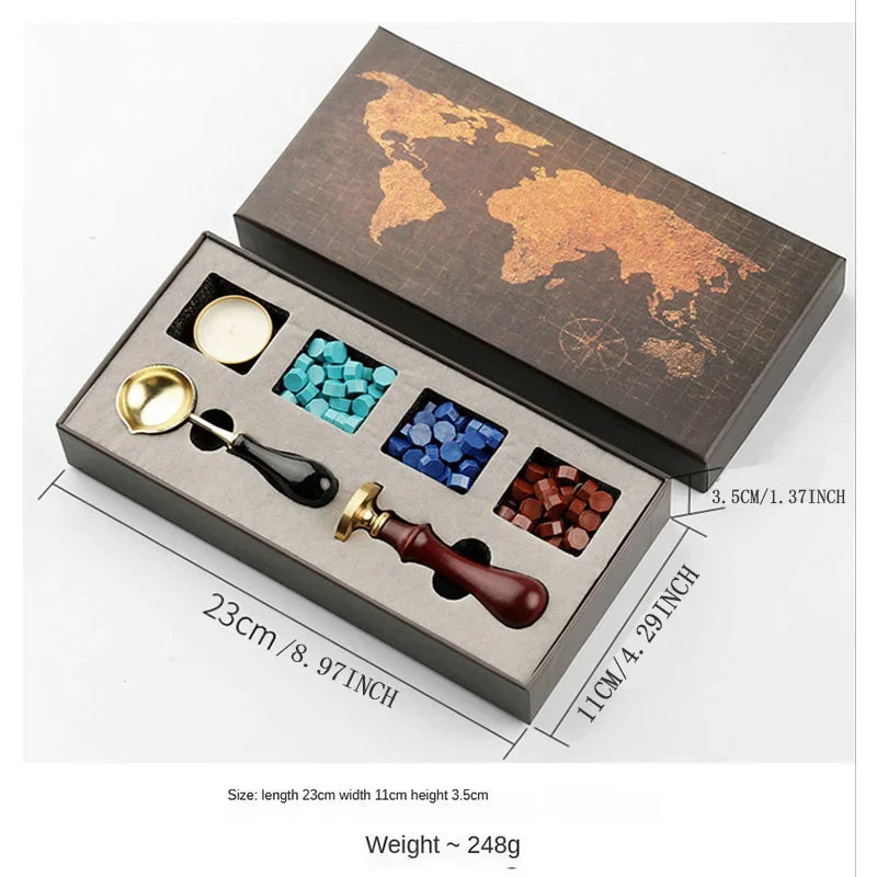 DIY Wax Seal Stamp Kit – Box Set with Spoon & Sealing Beads Wax Seal Stamp Kit Axl