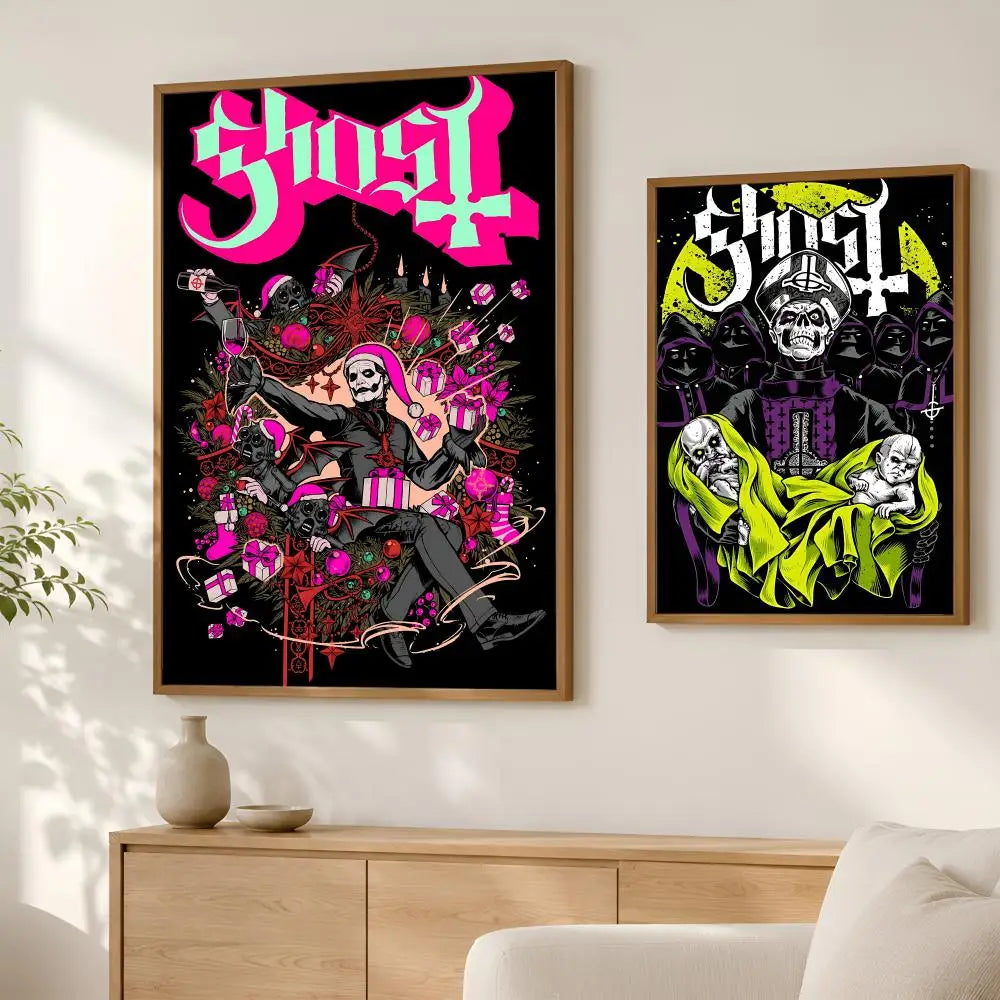 Band Ghost Self-Stick Wall Art Poster – Waterproof HD Decor Wall Art Poster Axl