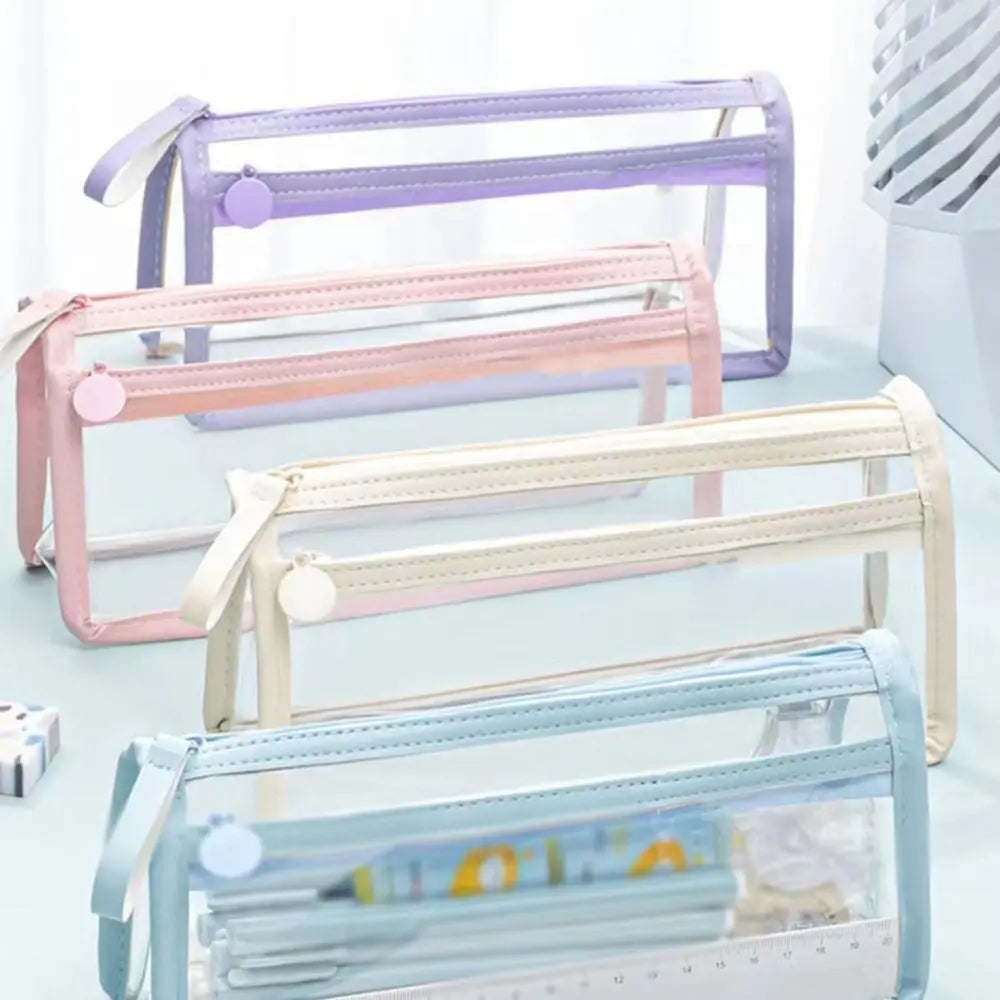 Double-Layer Transparent Waterproof Pencil Case | Large Capacity Pencil Case Axl