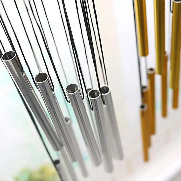 12-Tube Aluminum Wind Chimes – Gold, Silver & Color | Outdoor Decor Outdoor Wind Chimes Axl