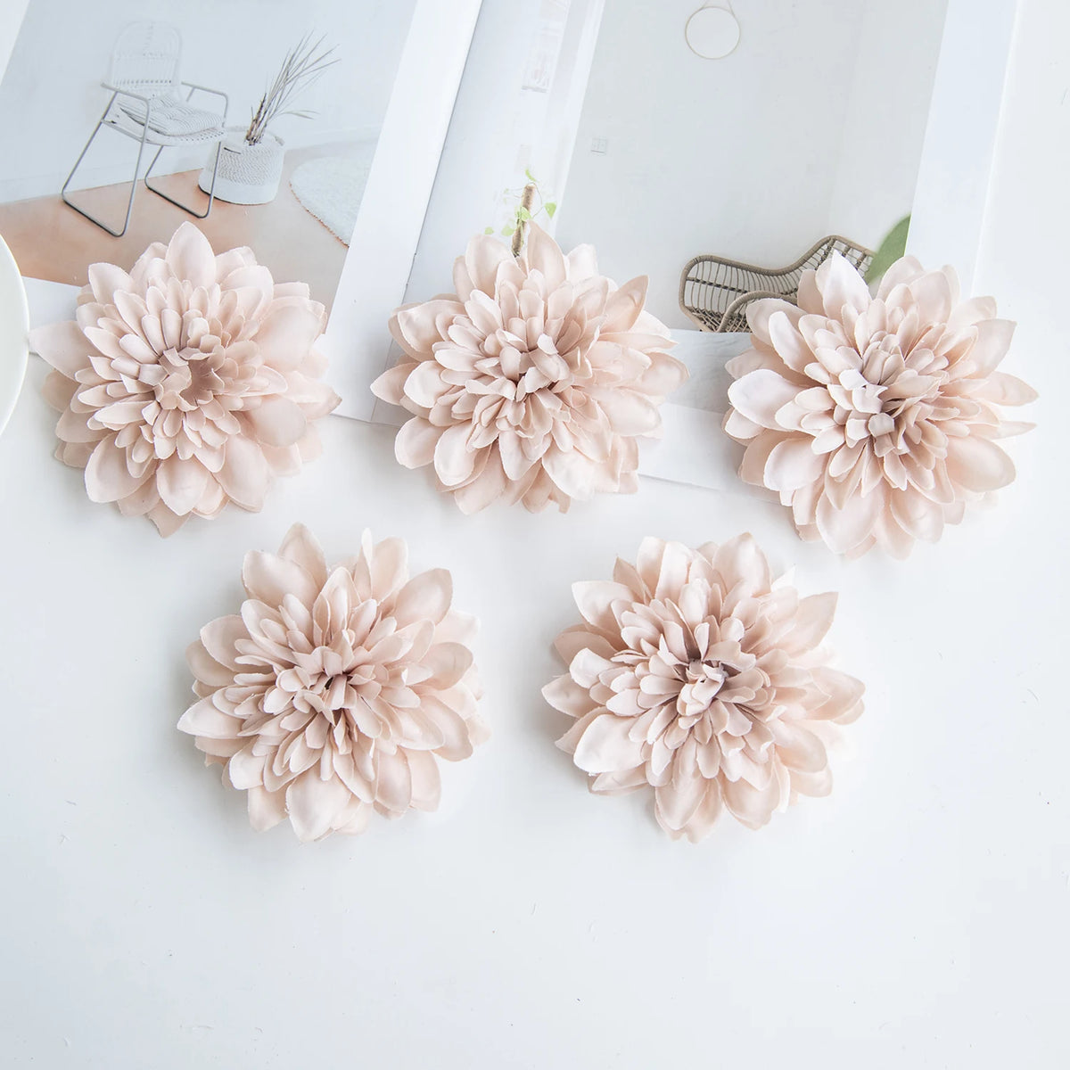 Artificial Silk Rose Heads 15/30 PCS – Wedding & Home Decor Artificial Silk Flowers Axl COLOR 5 15pieces