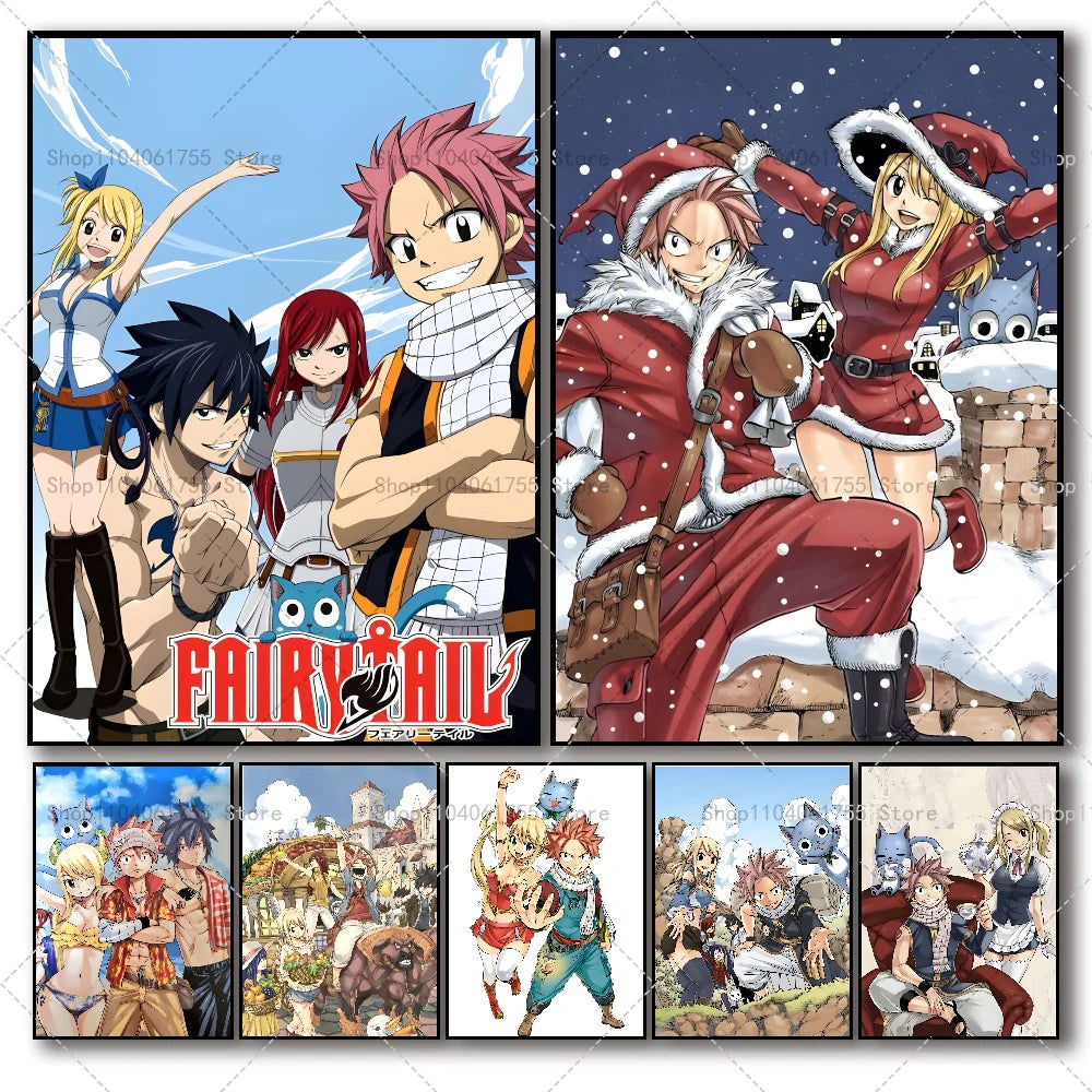 Anime Fairy Tail Wall Poster – Self-Adhesive Waterproof Sticker Anime Wall Poster Axl