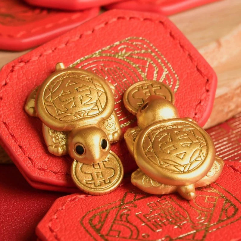 Feng Shui Mini Golden Money Turtle – Lucky Wealth Decor Feng Shui Figurine Axl