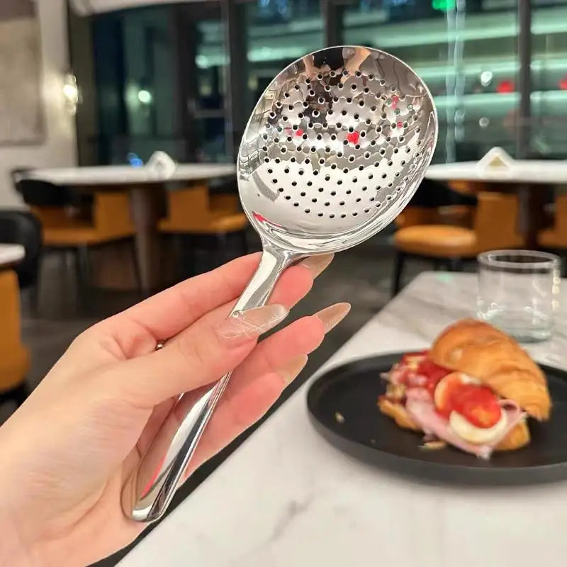 Stainless Steel Slotted Spoon Set | Heat-Resistant Kitchen Ladle Kitchen Serving Spoon Axl