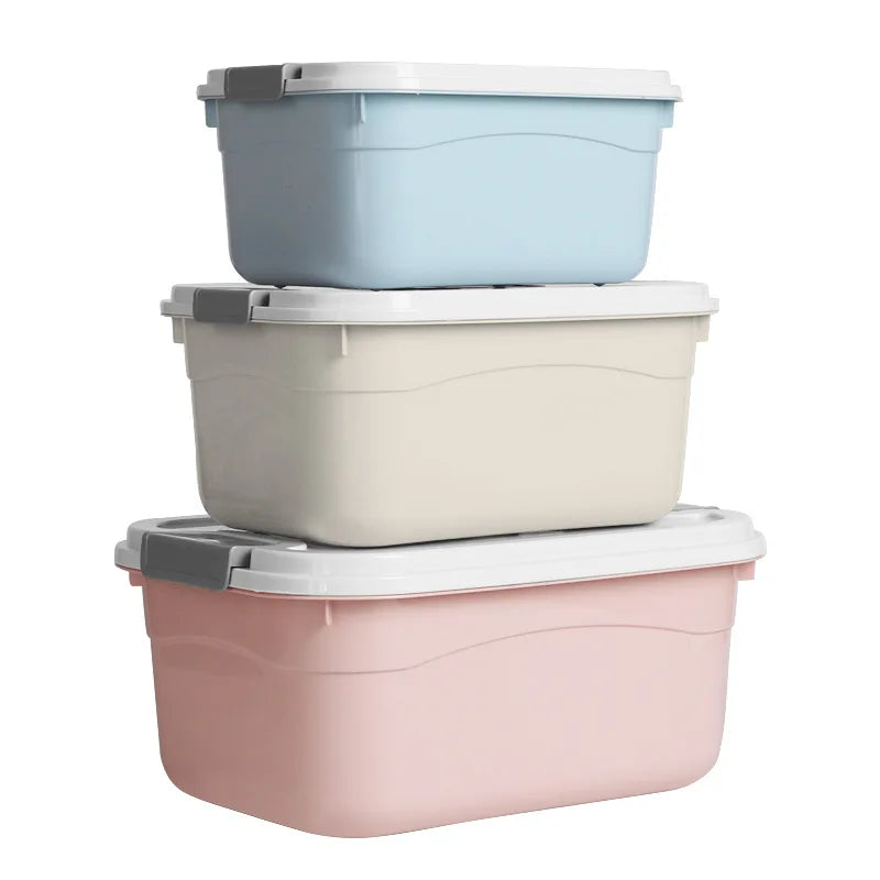 Large Foldable Plastic Storage Bins with Lids – 60L Organizer Plastic Storage Bin Axl