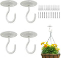 White Ceiling Hooks for Hanging Plants & Lanterns – 4PCS Iron Ceiling Plant Hooks Axl 4PCS