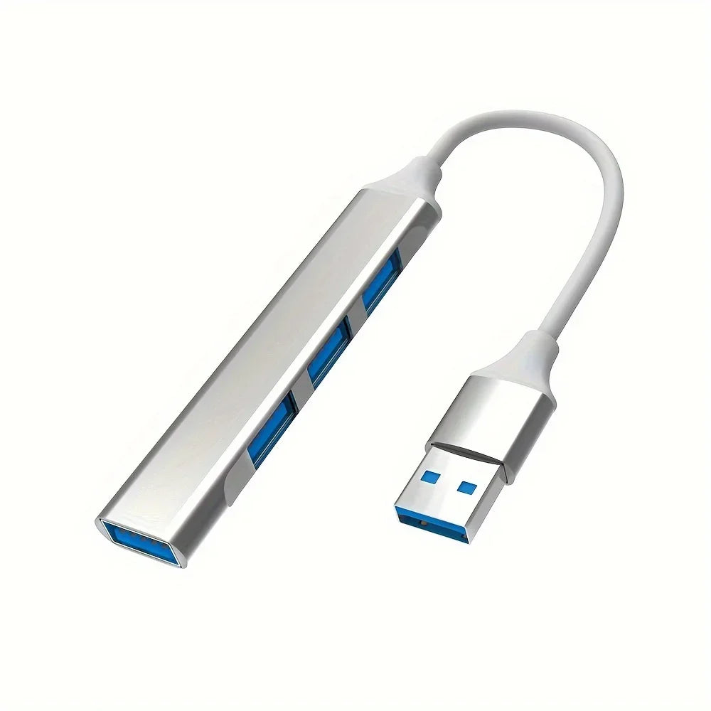 4-Port USB-C Hub 3.0 OTG Adapter for MacBook & Laptop USB-C Hub Axl Silver USB
