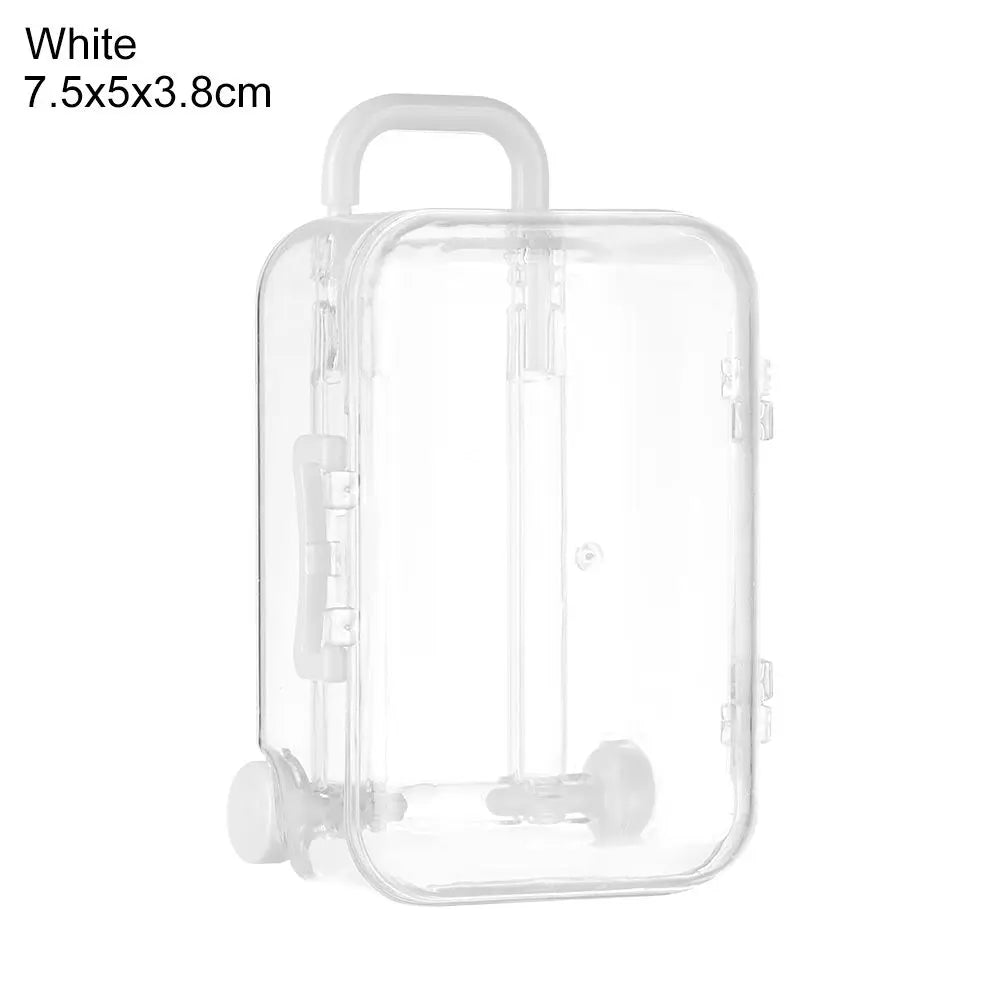 Miniature Doll Suitcase – 1/12 Scale Dollhouse Trunk Accessory Doll Accessory Axl White-7.5x5x3.8cm