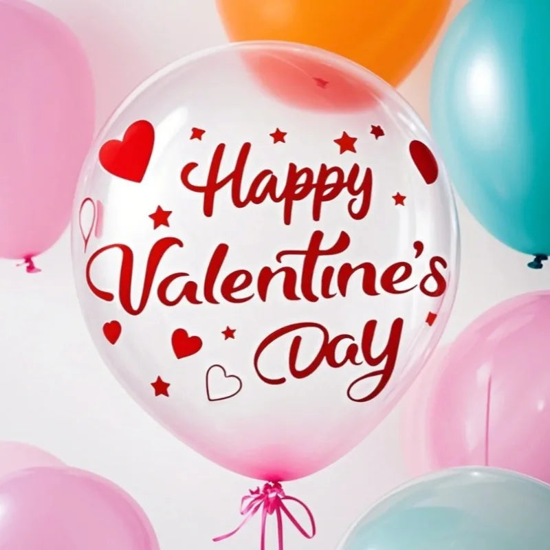 Valentine's Day Transparent Balloon Stickers | Party Wall Decor Party Stickers Axl