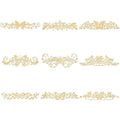 9-Pack Golden Butterfly Scroll Metal Epoxy Stickers – DIY Craft Craft Embellishment Stickers Axl AECH04-18962