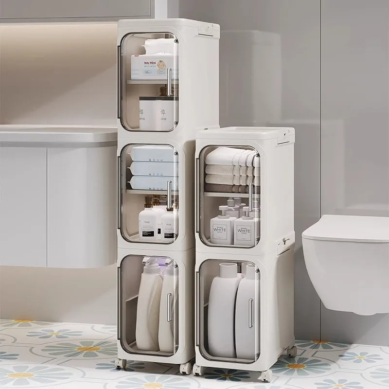Foldable Storage Cabinet – 1–5 Layer Plastic Organizer Box Foldable Storage Cabinet Axl