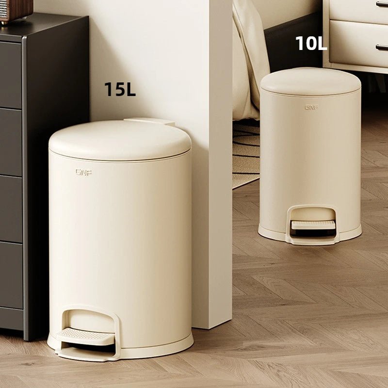 Stainless Steel Foot-Pedal Trash Can | 10L & 15L Modern Waste Bin Foot Pedal Trash Can Axl