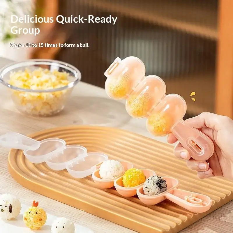 Baby Rice Ball Shaker Maker – Onigiri Mold & Bento Tool Rice Ball Mold Axl