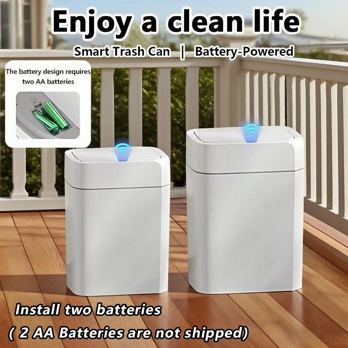 Smart Touchless Trash Can – Auto Motion Sensor Bin Motion Sensor Trash Can Axl