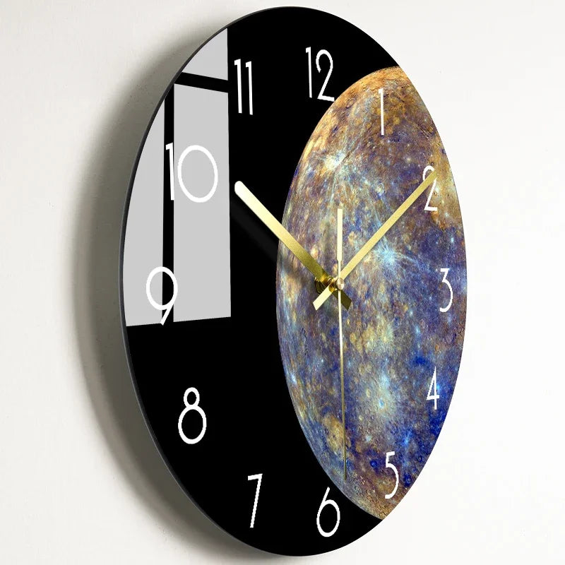 Luxury Silent Glass Wall Clock – Modern Large 30cm Home Decor Silent Wall Clock Axl