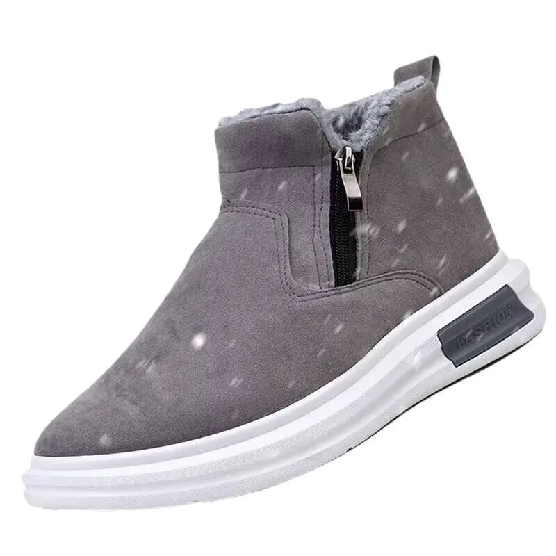 Men's Plush Snow Boots – Warm High-Top Winter Ankle Boots Men's Snow Boots Axl