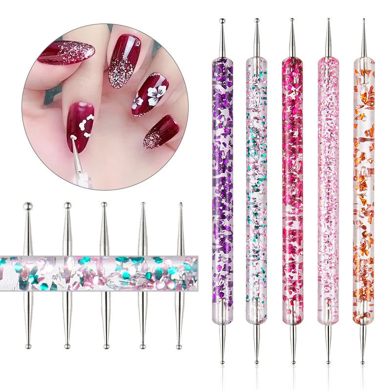 Nail Art Brush Set – Dotting Tools, Striping & Drawing Pens Nail Art Tool Set Axl