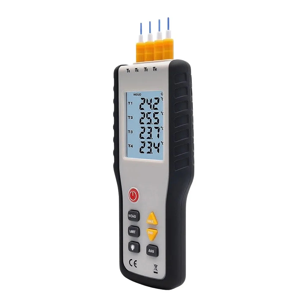 HT-9815 4-Channel Digital Thermometer | Type K, -200 to 1372°C Digital Thermometer Axl