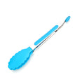 Stainless Steel Silicone Food Tongs – Heat-Resistant 2-Pack Kitchen Cooking Tongs Axl Blue-632