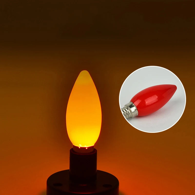 LED Altar Candle Bulb E12/E14 Red Temple Decorative Lamp Decorative LED Bulb Axl