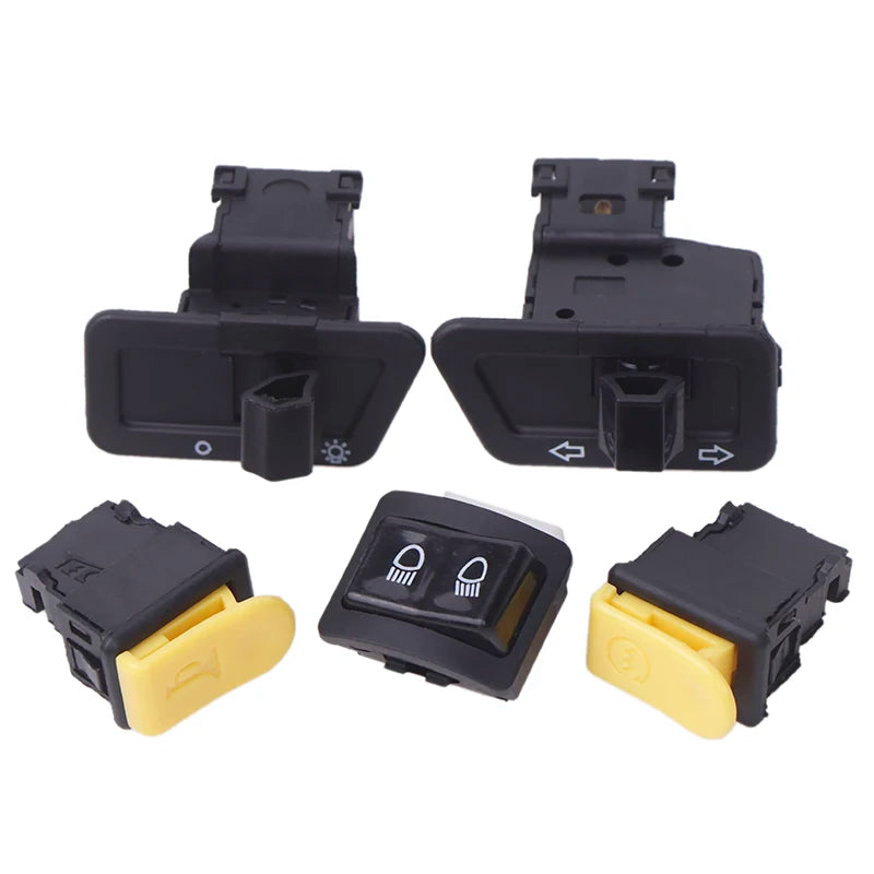 5-Pc Motorcycle Switch Set – Horn, Light, Turn Signal & Starter Motorcycle Switch Set Axl