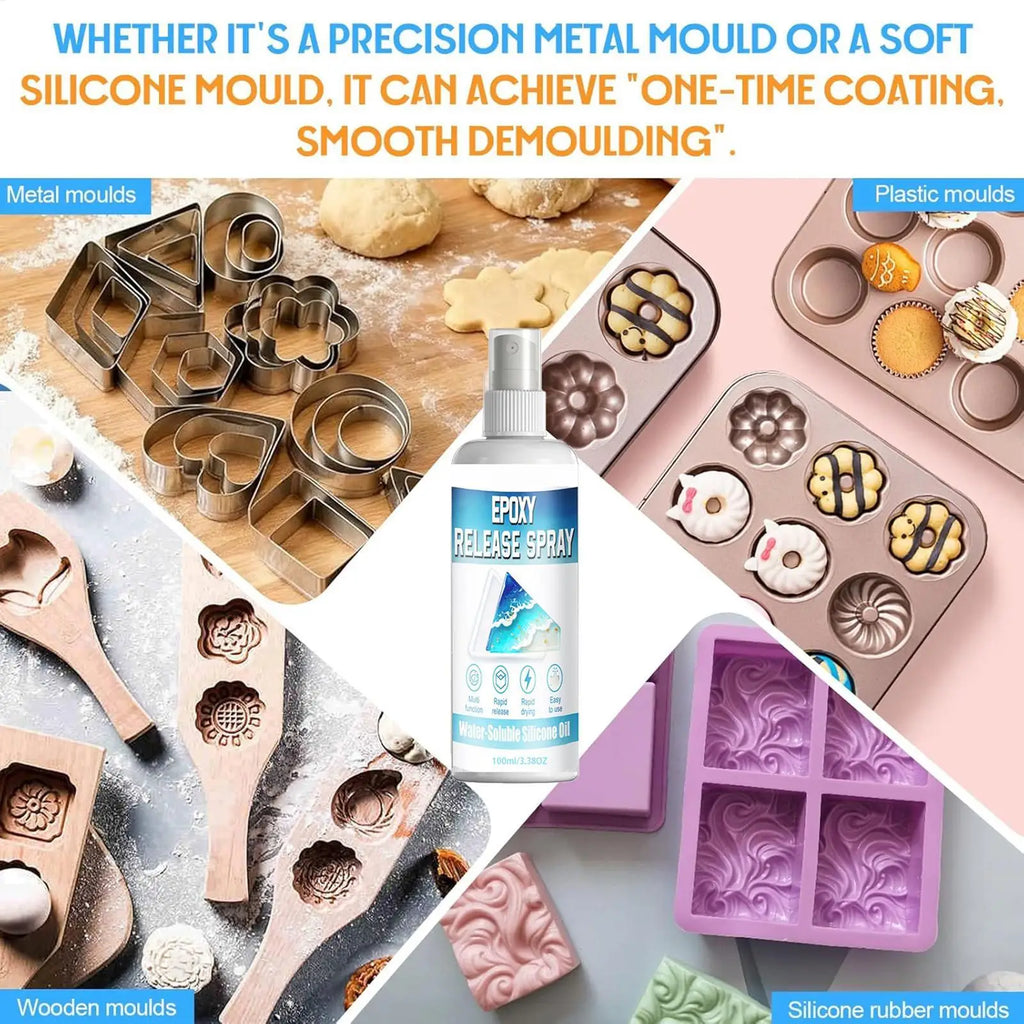 100ml Silicone Mold Release Spray – Non-Stick Epoxy Resin Mold Release Spray Axl