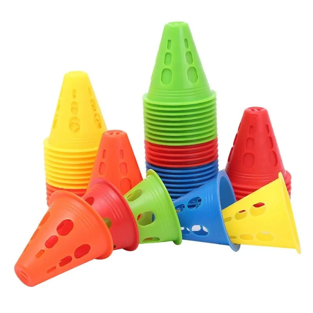 10-Pack Windproof Plastic Marker Cones – Soccer & Sport Training Sports Training Cones Axl