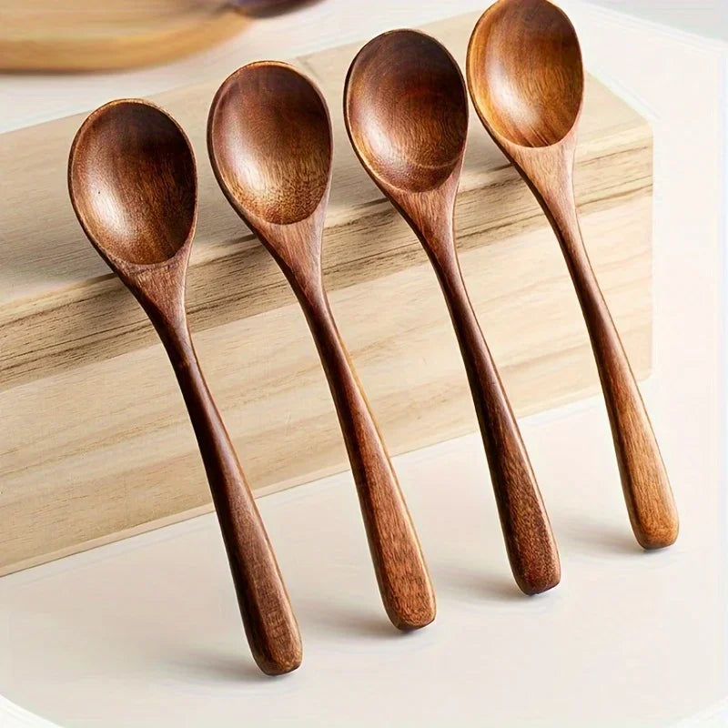 Modern Reusable Wooden Spoon Set – Coffee, Dessert & Dinner Wooden Spoon Set Axl