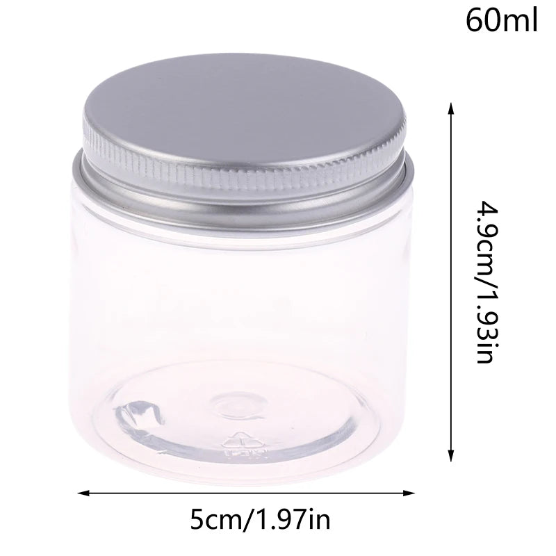 Empty Plastic Cosmetic Jars – Transparent Sample Containers Cosmetic Storage Jar Axl 60ML