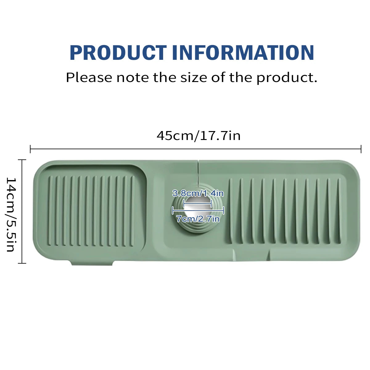 Silicone Sink Splash Guard & Faucet Drip Catcher Tray Mat Silicone Sink Mat Axl 2311031046J