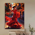 Flamenco Dance Art Poster – HD Self-Adhesive Waterproof Wall Decor Wall Art Poster Axl z7 50X70cmNoframe