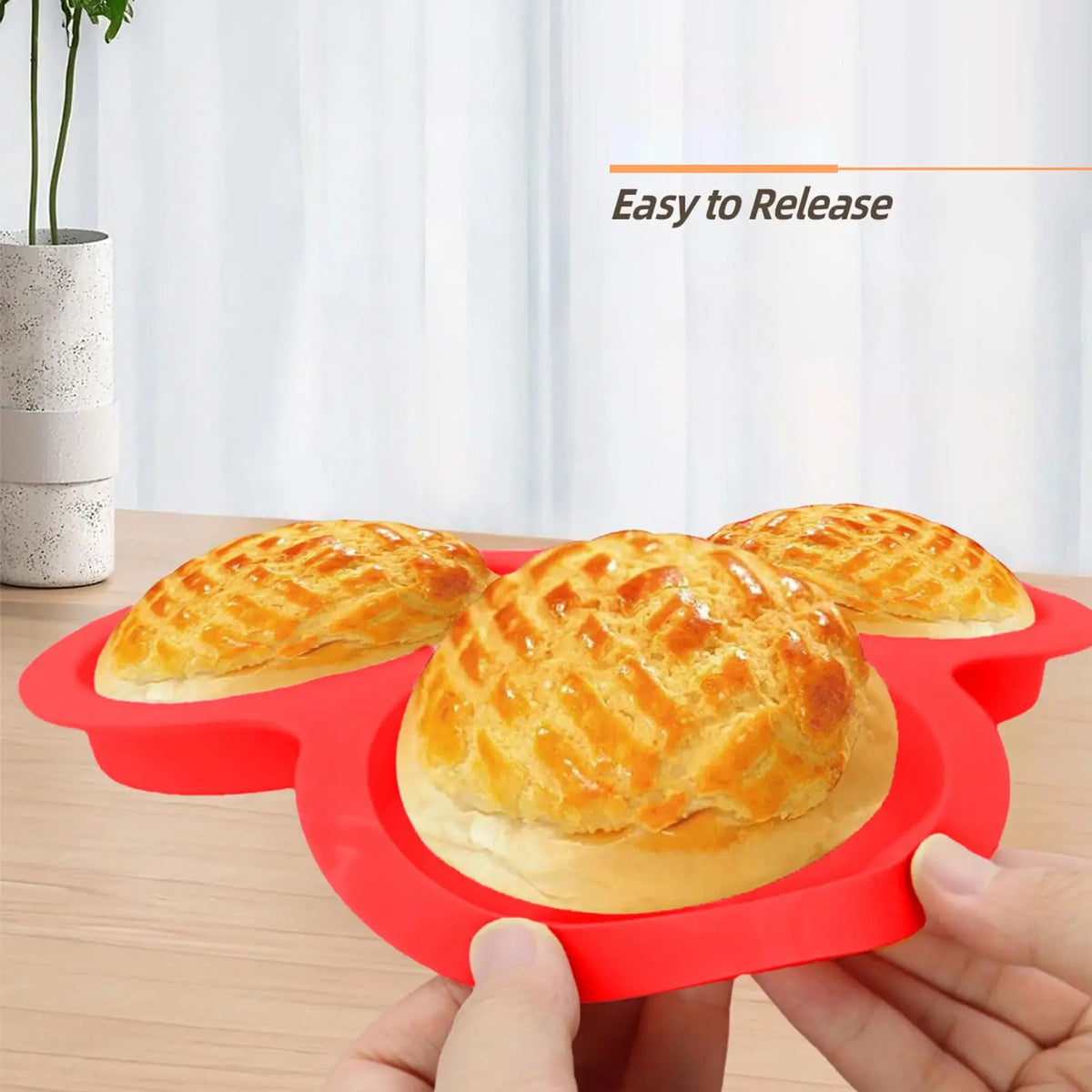 Silicone Egg Mold for Air Fryer – Non-Stick 3-Cavity Baking Tray Silicone Baking Mold Axl
