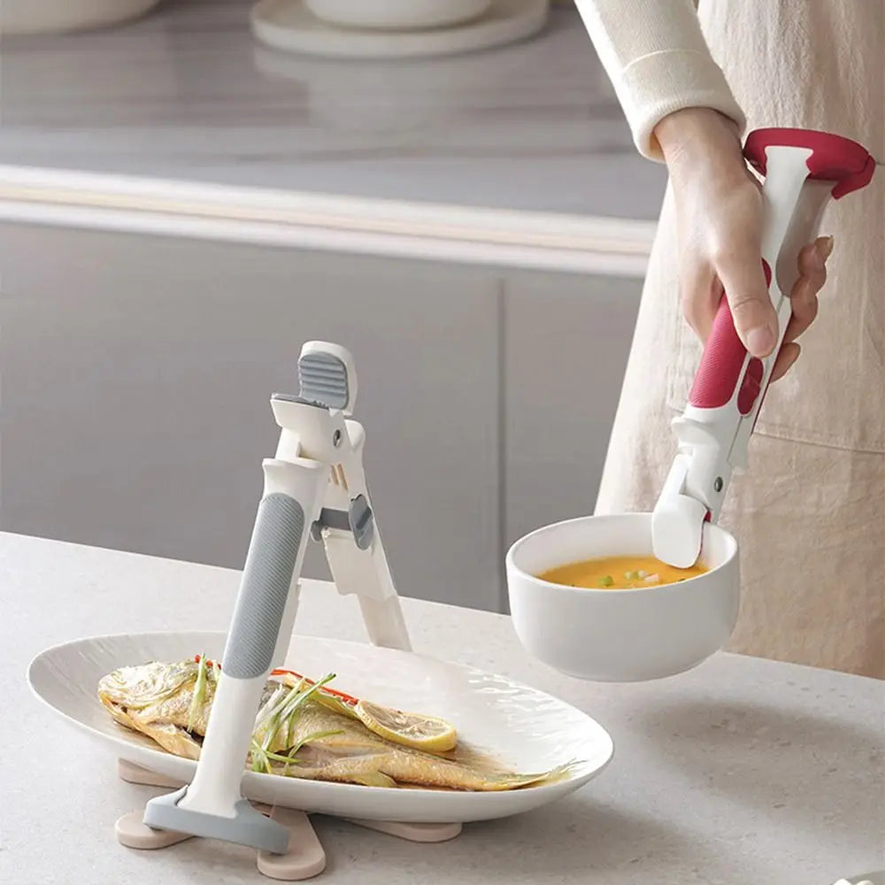 2-in-1 Silicone Bowl Clip Tongs – Non-Slip Kitchen Gripper Kitchen Bowl Clip Axl