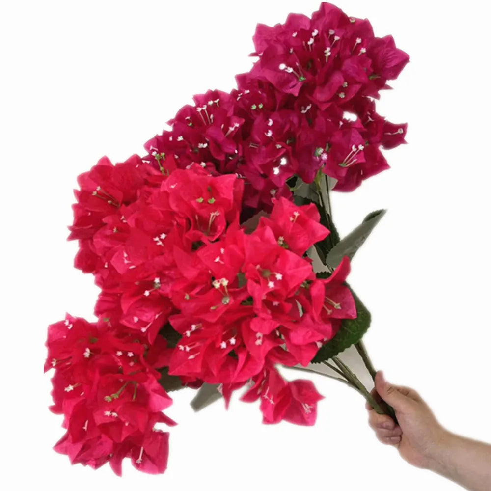Artificial Silk Bougainvillea Bouquet 5-Fork 47cm | Faux Floral Artificial Flower Bouquet Axl
