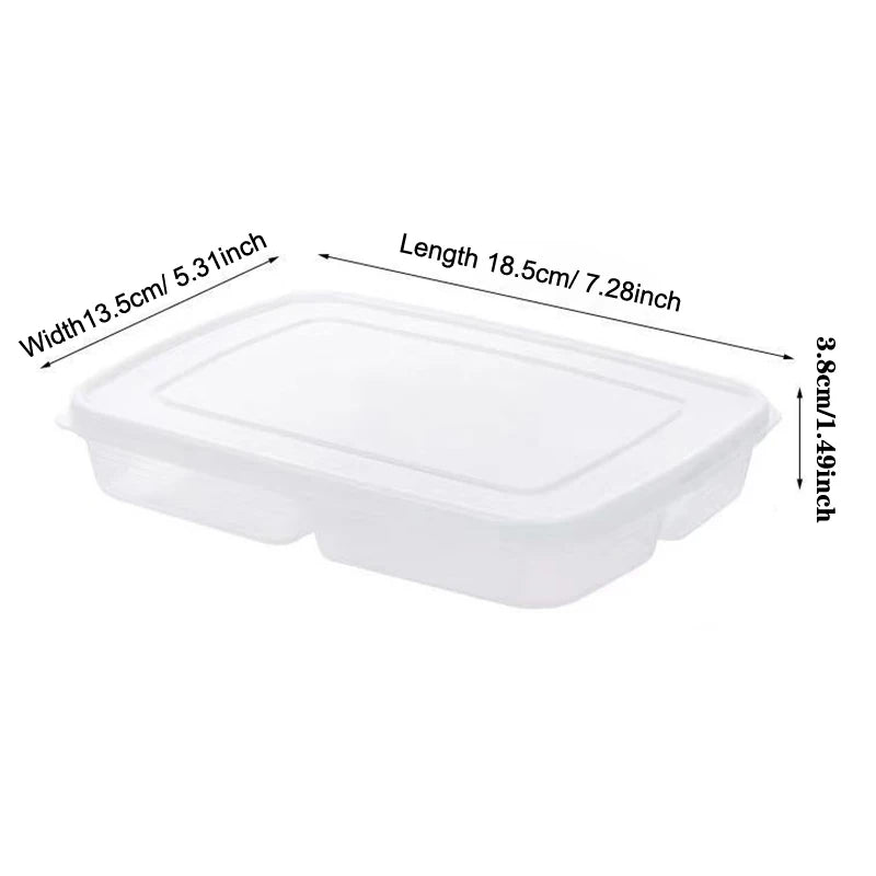 4-Grid Clear Fridge Organizer Box | Compartment Food Storage Food Storage Container Axl onesize