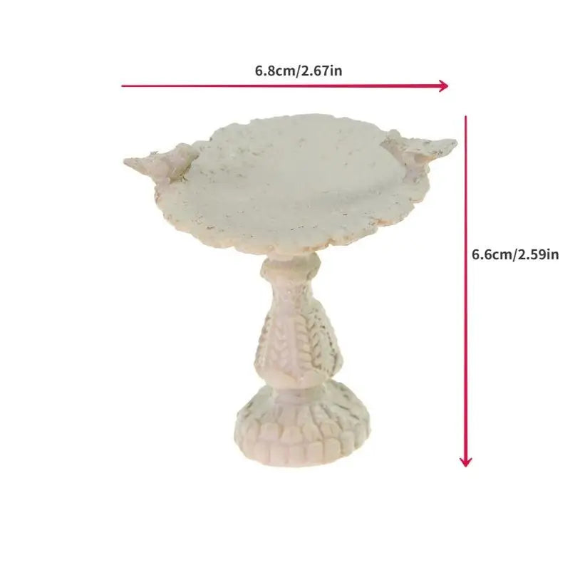 1:12 Miniature Resin Bird Bath Fountain | Fairy Garden Decor Dollhouse Miniature Axl