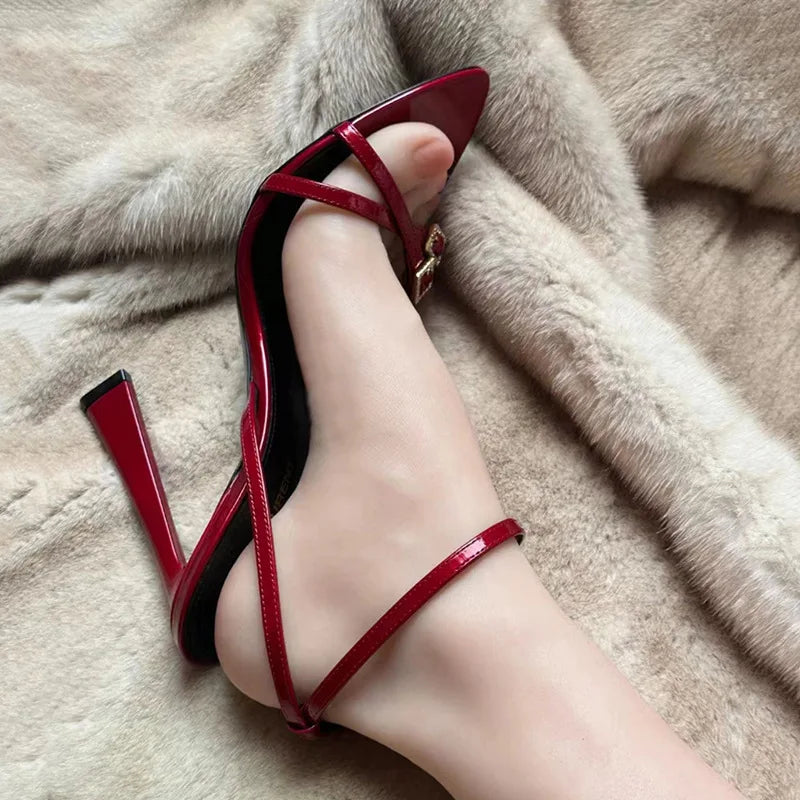 Women's High Heel Slingback Sandals – Pointed Toe Mary Jane High Heel Sandals Axl