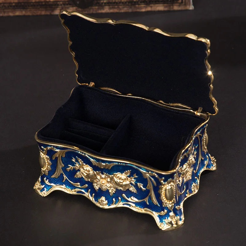 European Retro Metal Jewelry Box – Ring & Necklace Storage Jewelry Storage Box Axl