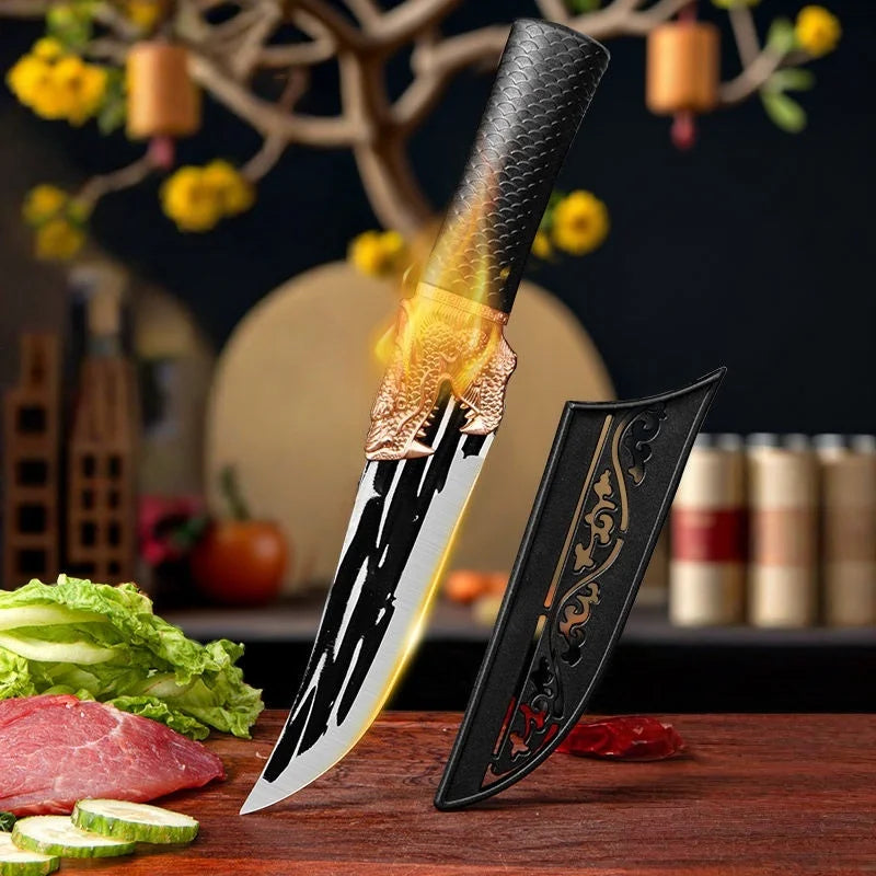 Stainless Steel Multi-Purpose Butcher & Boning Knife Kitchen Knife Axl 1pcs-black