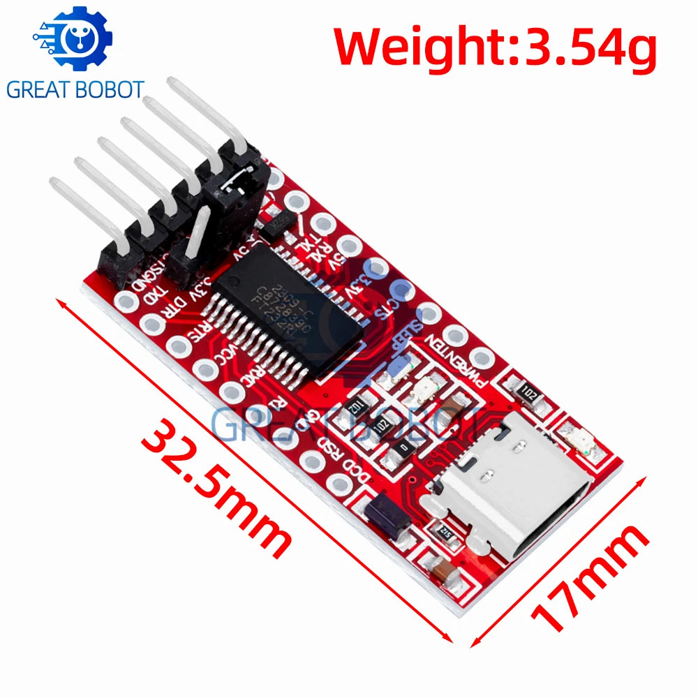 FT232RL FTDI USB to TTL Serial Adapter 3.3V 5V Arduino Module USB Serial Adapter Axl
