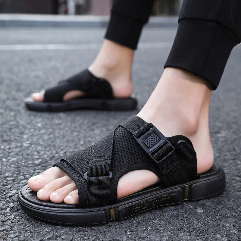 Men's Woven Gladiator Sandals – Non-Slip Beach Flat Shoes Men's Gladiator Sandals Axl